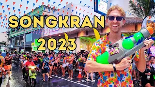 Celebrating Songkran 2023 Festival in Chaweng Koh Samui