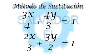 Sistema de Ecuaciones con Fracciones 2x2 Método de Sustitución - Salvador FI