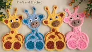 Crochet giraffe /craft & crochet giraffe applique