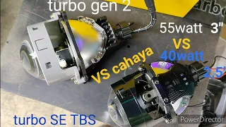 turbo gen 2 RHD 3" VS turbo SE RHD2,5" tes cahaya sinar otomotif