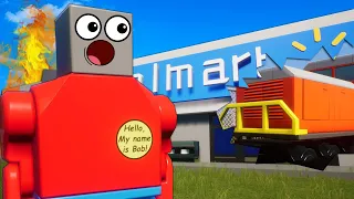 OB & I Went to Lego Walmart for Train Stopping Supplies in Brick Rigs Multiplayer Roleplay!