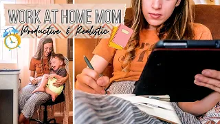 Work at Home Mom Schedule (Productive & Realistic Routine) + Tips for Working from Home