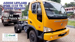 Ashok Leyland BOSS 1115 TB, BS6 Tipper Chassis, 5 CBM Loading Capacity, 11120 Kg GVW, Price, Specs