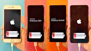 iPhone 8 Plus vs Note 8 vs S8 Plus vs 7 Plus - Battery Drain Test!