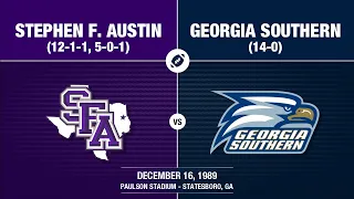 1989 I-AA National Championship - Stephen F. Austin vs Georgia Southern