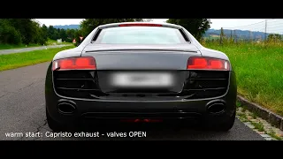 Audi R8 V10 | stock exhaust vs. Capristo X-Pipe exhaust