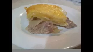 Мясо по-французски под соусом Бешамель