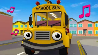 Wheels On The School Bus | Nursery Rhymes & Kids Songs | Gecko's Garage | Bus Videos For Kids