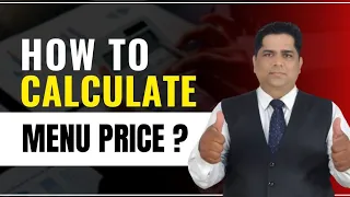 how to calculate menu price of your restaurant | sanjay jha | restaurant management