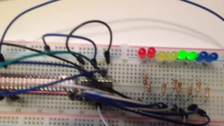 A Raspberry Pi & a 74hc595 shift register