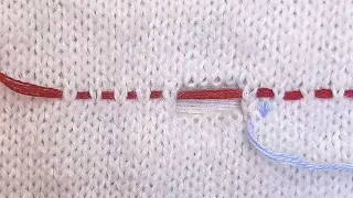 Amazing Way to Repair a Hole in a Knitted Sweater，Perfect Repair With Just a Sewing Needle