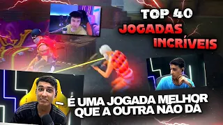 BAK  REAGINDO AS TOP MELHORES 40 JOGADAS INCRÍVEIS FEITAS NO FREE FIRE !!!