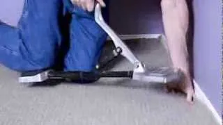 Kneeless Carpet Stretcher installation video.  www.kneeless.com