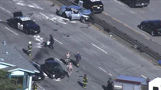 At least 2 hurt in reported wrong-way crash on SB I-280 in San Francisco, CHP says