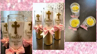 DIY baptism decorations (candle)