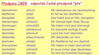 Německá slovesa bez biflování - předpona "ÜBER" 🙂