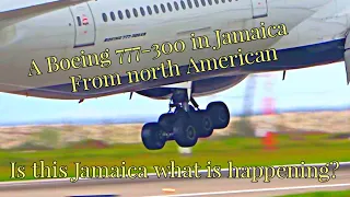 #Boeing777-300 comes to Jamaica|plane spotting|airplane spotting Montego bay Jamaica 12/11/22