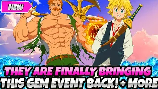 *THEY ARE FINALLY BRINGING THIS EVENT BACK WITH FREE GEMS* + Huge Update Fixes (7DS Grand Cross)