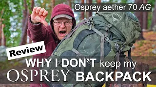OSPREY Backpack REVIEW | Osprey AETHER 70 AG Hiking Backpack