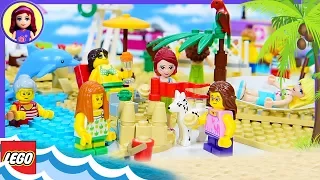 Fun at the Beach Lego City with Lego Friends Seaside Build Review Silly Play Kids Toys