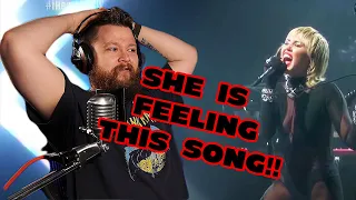 Reaction to Miley Cyrus - Heart Of Glass (Live) - Metal Guy Reacts