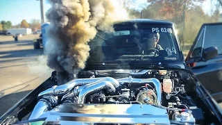 DASTARDLY DURAMAX! MID 8 SEC RECORD ETS! TRIPLE TURBO! WORLDS FASTEST PRO STREET DURAMAX!