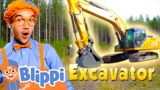 Blippi LEARNS About Excavators | Blippi | Challenges and Games for Kids