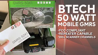 BTech GMRS 50X1 - 50 Watt GMRS Mobile Radio - FCC Part 95 Compliant GMRS Radio - Review & Setup