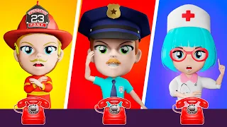 911 Rescue Service Song | Policeman, Doctor and Fireman | + More Nursery Rhymes by Lights Kids 3D