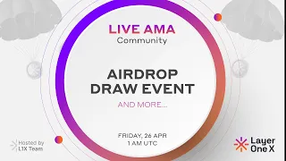 L1X Community AMA. L1X Bonus Airdrop Draw Event