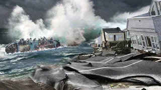 Spain is shocked! ⚠️ Like tsunami, violent storm with huge waves hit Tenerife!