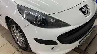 Peugeot 207 полный ТРЕШ!!! Переделка фар от другого мастера!!!