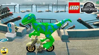 LEGO Jurassic World - Como fazer o Velociraptor pilotar Moto (DINOSSAURO DOS INSCRITOS) parte 2