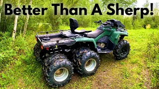 CanAm 6x6 450 With 10 Wheels Goes Mudding!!