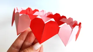 👑 How To Make paper CROWN HEART 👑 Easy Paper DIY 👑  Paper Craft Tutorial