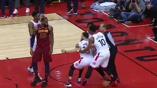 LeBron James Shoves Fred Van Vleet | Cavaliers vs Raptors - Game 1 | May 1, 2018 | 2018 NBA Playoffs