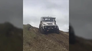 Salisbury plain February 2017 Land Rover defender 110 and disco 4 off road green laning