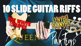 10 GREATEST Slide Guitar Riffs & Solos