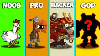 Every Plants With 5 Plant Food Vs Team Noob- Pro - Hacker - Zombie Max Level - Plants Vs Zombies 2