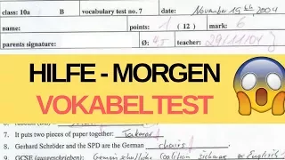 Hilfe!! Morgen Vokabeltest - Wie du in kurzer Zeit viele Vokabeln lernst.