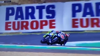 Valentino Rossi crash Le Mans 2017 Rossi Crash because wrong tyre