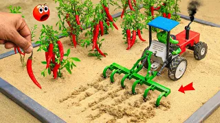 Diy mini tractor making agriculture cultivator for Chilli Farming | pough machine  @sanocreator