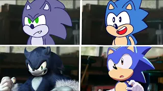 Sonic The Hedgehog Movie  Werehog vs Sonic Origins Uh Meow All Designs Compilation Compilation