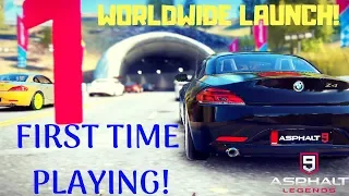 ASPHALT 9 FIRST TIME PLAYING!! WORLDWIDE LAUNCH!