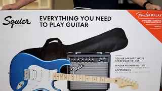 Everything you need to play the Electric Guitar - Squier Affinity Pack Unboxing