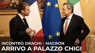 Il Presidente Draghi riceve il Presidente Macron a Palazzo Chigi