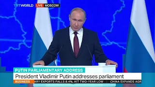 Russian President Putin addresses parliament