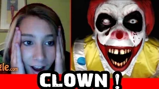 Creepy Clown Scare on Omegle Prank!