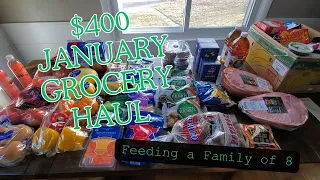 $400 Total January Grocery Haul | Feeding a Family of 8 on a Low Budget