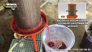 🍇 Üzüm Böyle Sıkılır - GRIFO DSM UZUM SAPI ALMA ALETİ VE SPEIDEL PRES